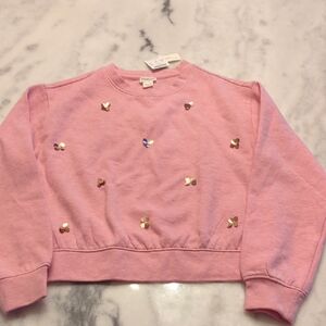 Cat & Jack Pink Sweatshirt with Gold Accents